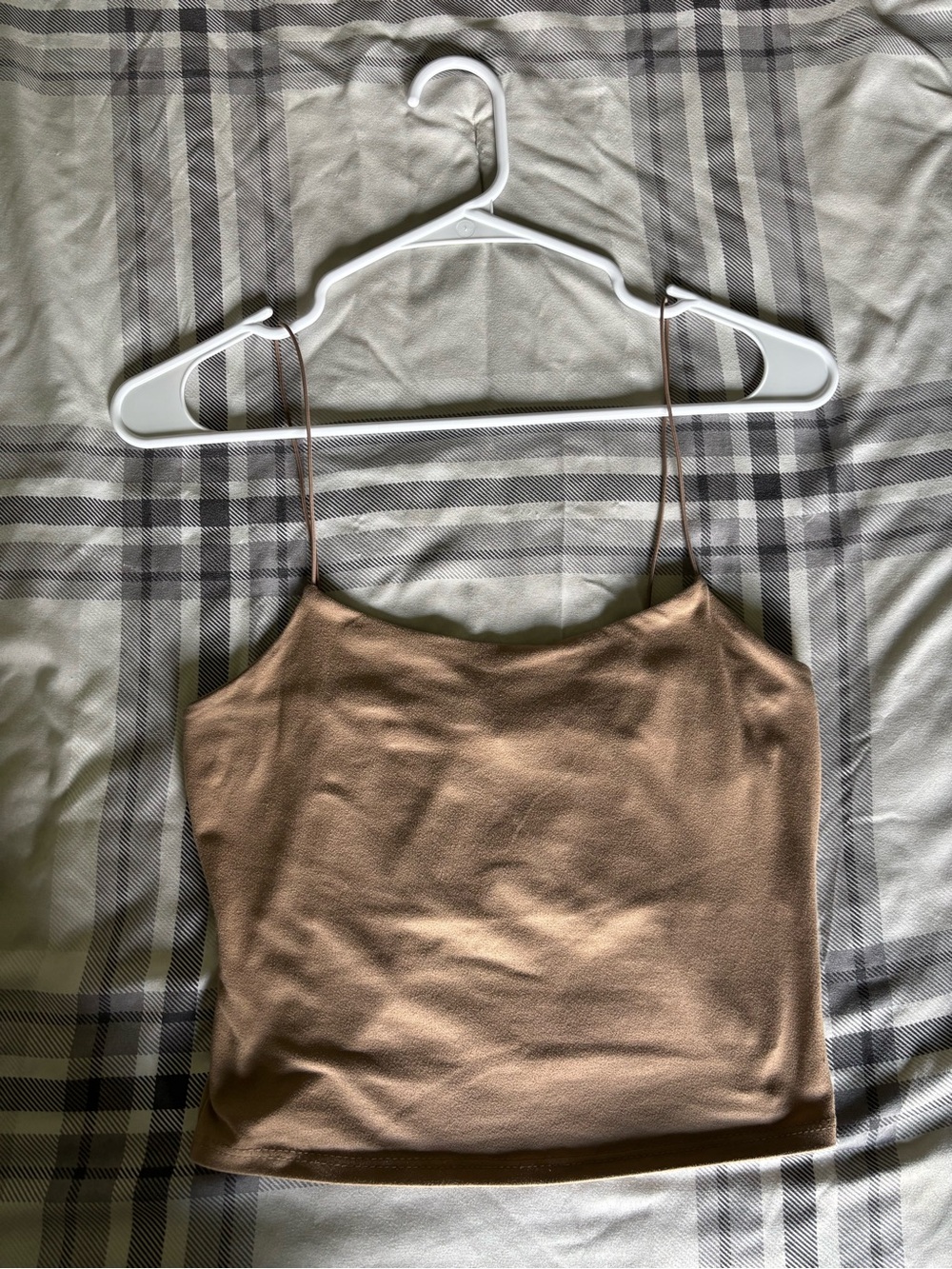 Spaghetti Strap Tank Top - Tan